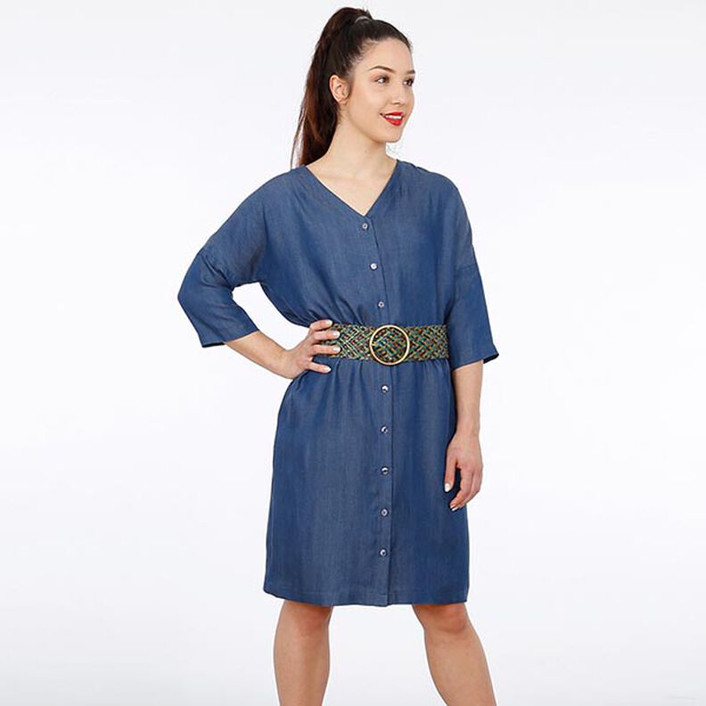 FRAU EDDA rovné halenkové šaty s knoflíkovou légou a kapsami | Studio Schnittreif | XS-XXL,  image number 2