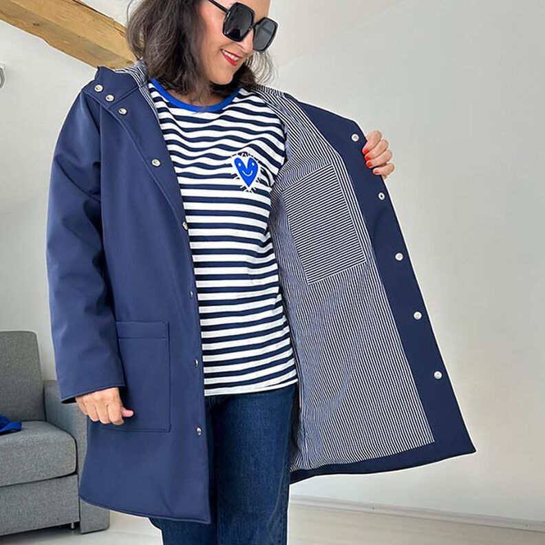 FRAU KARO – podšitá parka s kapucí a nakládanými kapsami, Studio Schnittreif | XS - XXL,  image number 12