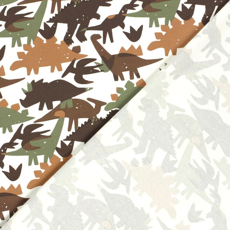Bavlněný žerzej Maskovací dinosaurus – slonová kost/kaštanově hnědá,  image number 4