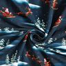 Francouzské froté letní teplákovina Santa Claus přichází | Glitzerpüppi – noční modrá/chili,  thumbnail number 3