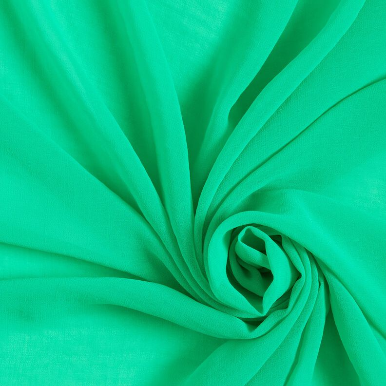 Krepšifón Jednobarevné provedení – smaragdově zelená,  image number 1