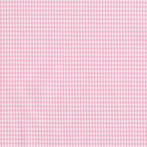 Bavlněná látka Vichy károvaná 0,2 cm – růžová/bílá, 
