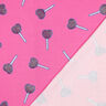 Bavlněný žerzej Lízátka ve tvaru třpytivých srdíček | Poppy Fabrics – pink,  thumbnail number 4