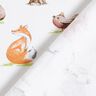 Bio bavlněný žerzej Akvarel lesní zvířata – vlněná bílá,  thumbnail number 4