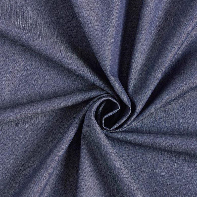 Bavlněné šambré ve vzhledu džínoviny – noční modrá,  image number 1