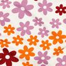 Hebká teplákovina Barevné květiny | Poppy Fabrics – vlněná bílá,  thumbnail number 2