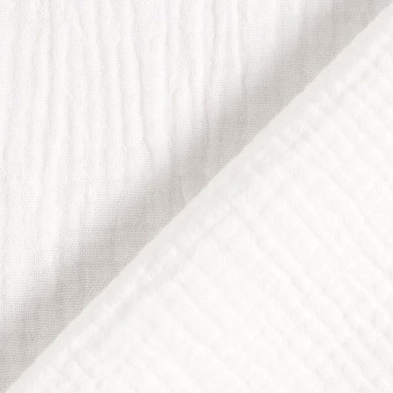 GOTS Mušelín / dvojitá mačkaná tkanina | Tula – vlněná bílá,  image number 4