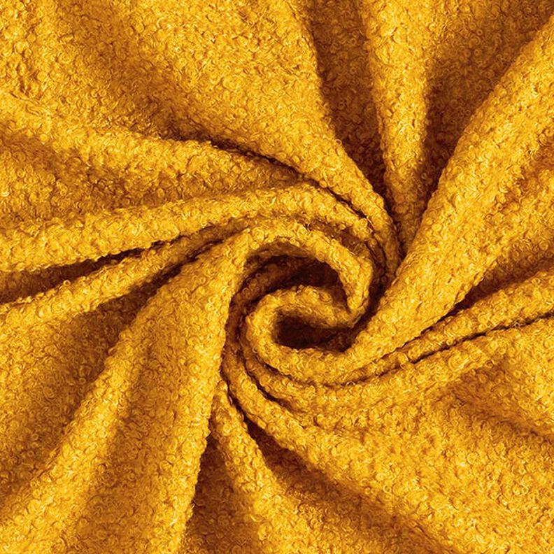 Úplet Bouclé Uni – hořčicove žlutá,  image number 1