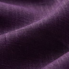 Lněná látka Ramie mix medium – barva lilku, 