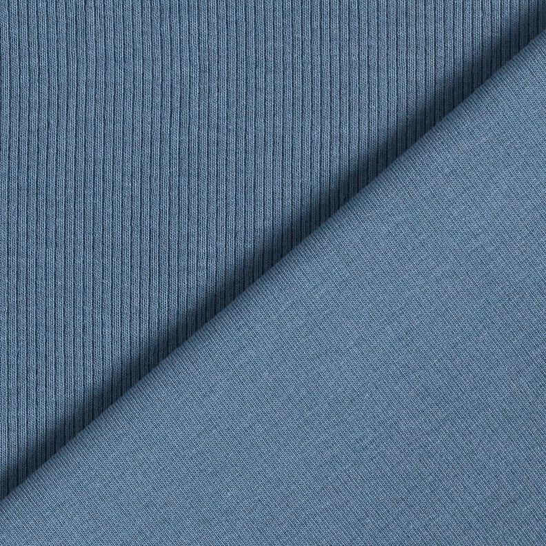 Žebrovaný žerzej Jemná žebra 2-1-1-1 – džínově modrá,  image number 3