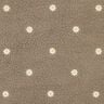 Plyš teddy Vyšívané kytičky | Poppy Fabrics – tmavá taupe,  thumbnail number 1