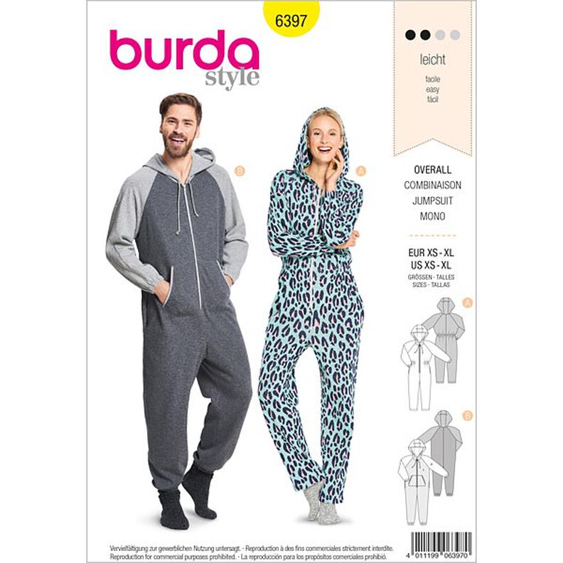 Overal, Burda 6397 | 32 - 50| 44 - 56,  image number 1