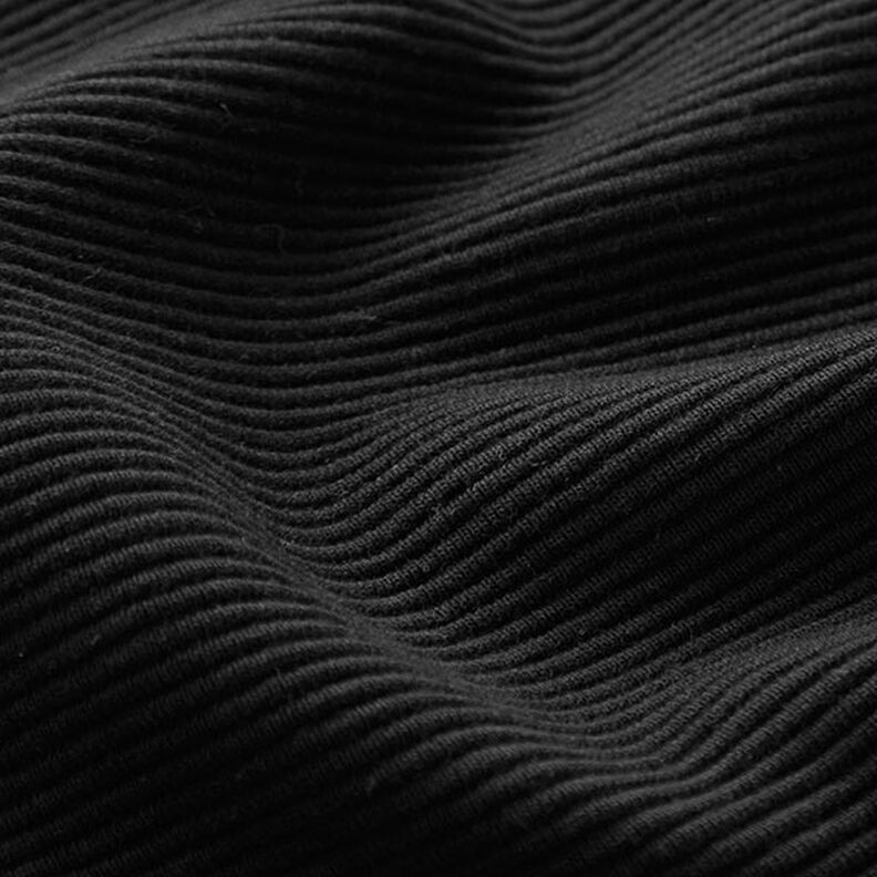 Žebrovaný otomanový žerzej jednobarevný – černá,  image number 3