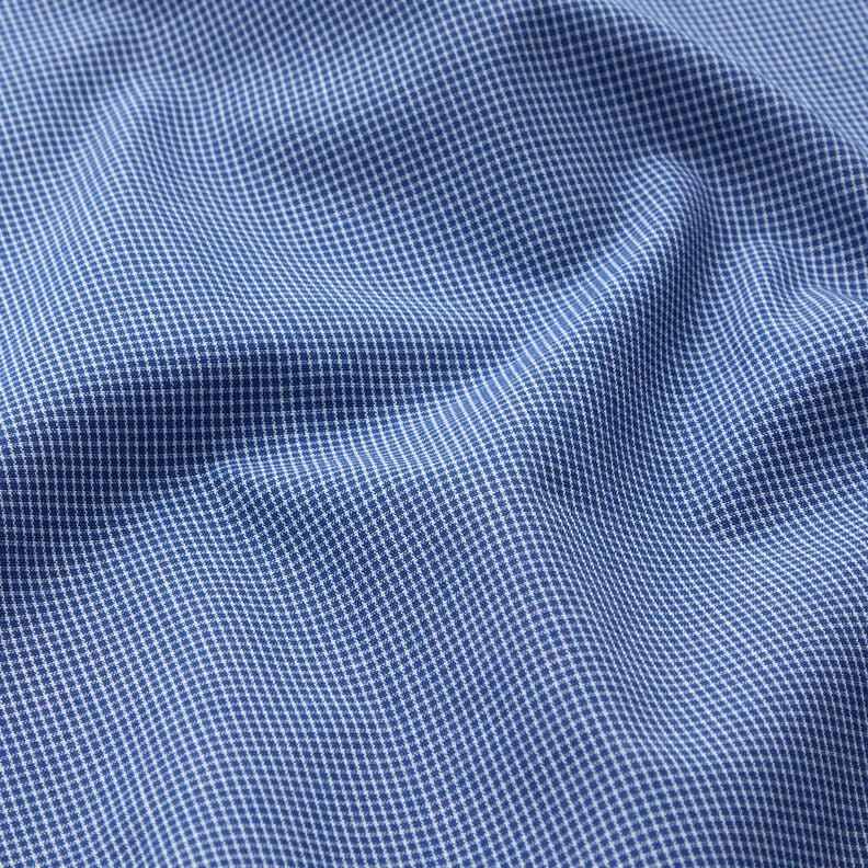 Košilová tkanina mini kostka – bílá/džínově modrá, image number 2