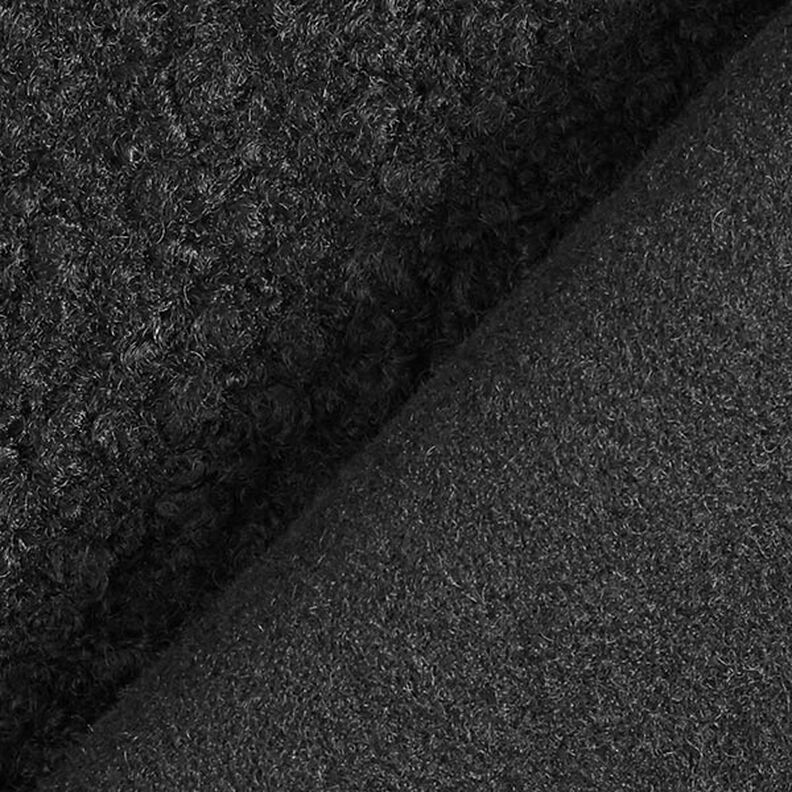 Valchované pletené buklé – černá,  image number 4