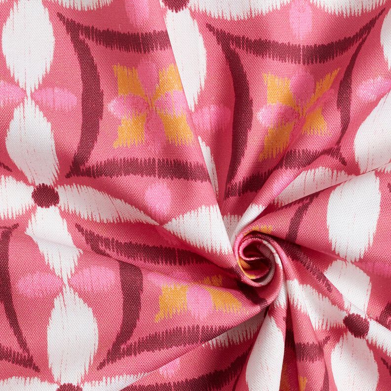 Dekorační látka Plátno Vzhled velké výšivky – pink/slonová kost, image number 3