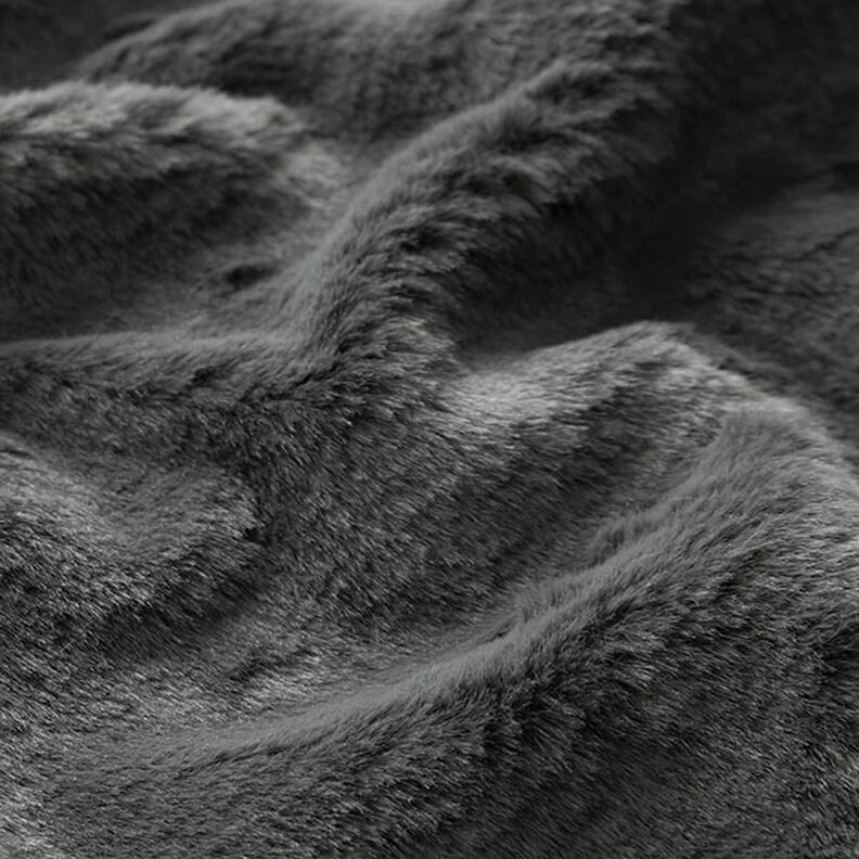 Čalounická látka Umělá kožešina – tmavě šedá,  image number 3