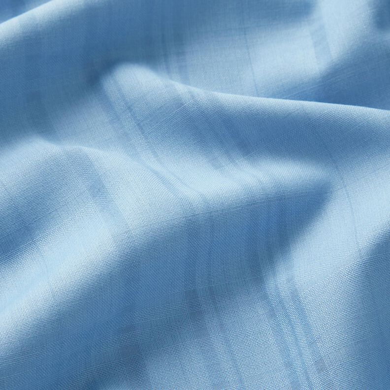 Lehká bavlněná průsvitná tkanina Karo – světle modra,  image number 2