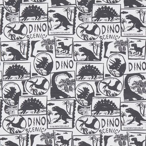 Bavlněný žerzej Dino záplaty | by Poppy bílá/antracitová, 