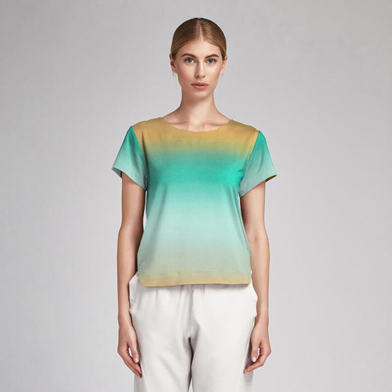 Sat&eacute;n gradient &ndash; m&aacute;ta peprn&aacute;/slun&iacute;čkově žlut&aacute;,  image number 6