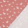 Bavlněný žerzej Husy na květinové louce | Poppy Fabrics – tmavě starorůžová/bílá,  thumbnail number 4