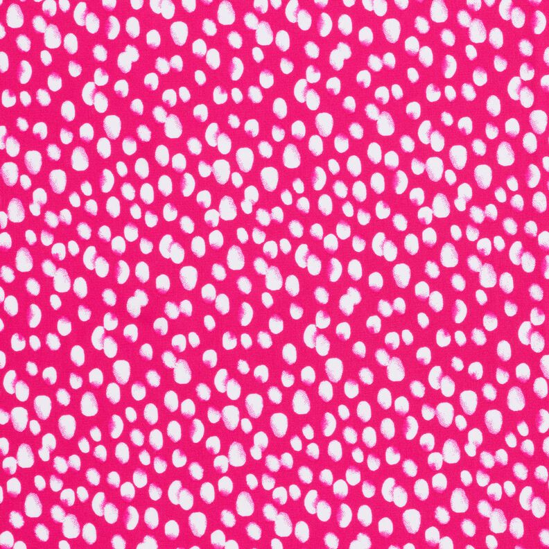 Látka na plavky mini puntíky – výrazná jasně růžová/bílá,  image number 1