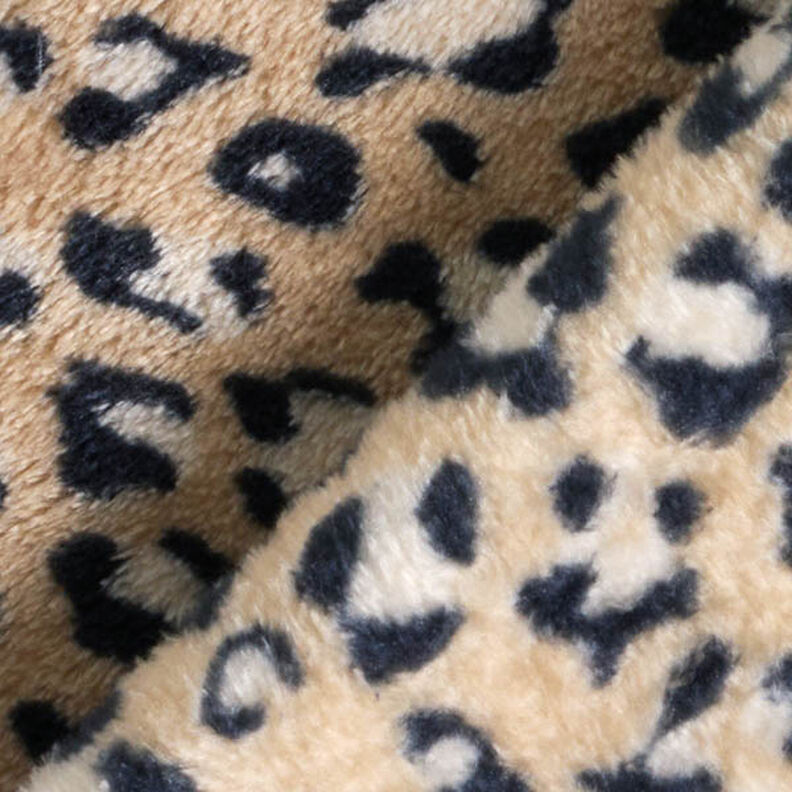 Hebký fleece Leopardí vzor – středně hnědá,  image number 4