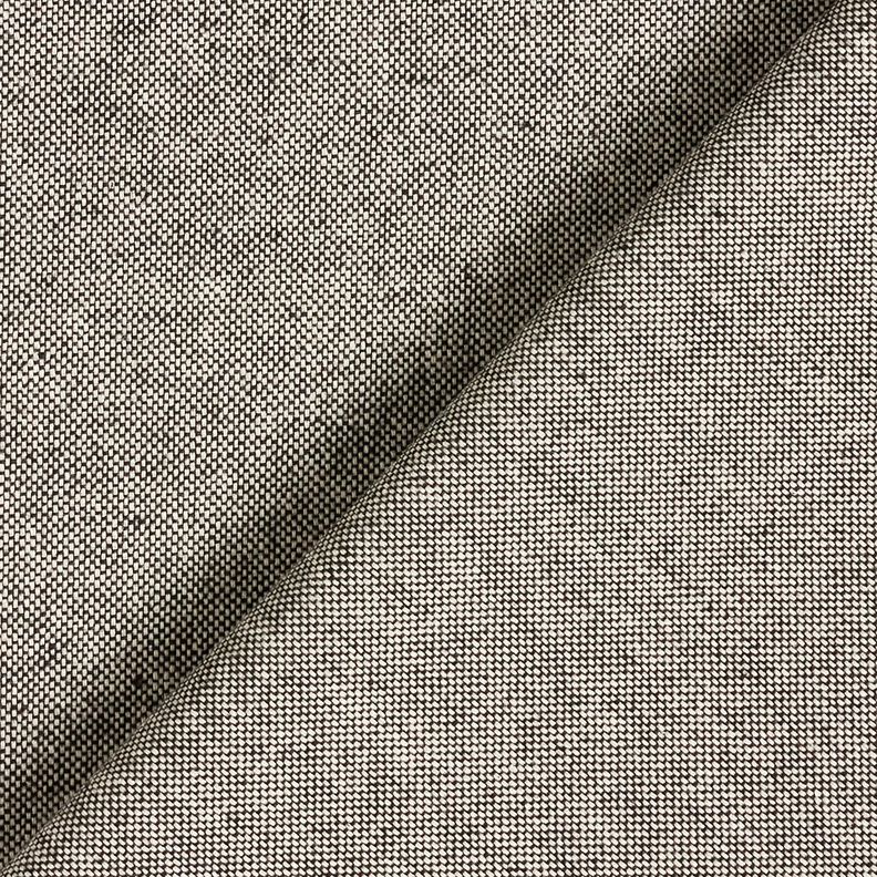 Dekorační látka Polopanama dvoubarevná – černá/přírodni,  image number 3