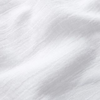 Bambus Mušelín / dvojitá mačkaná tkanina Struktura – bílá, 