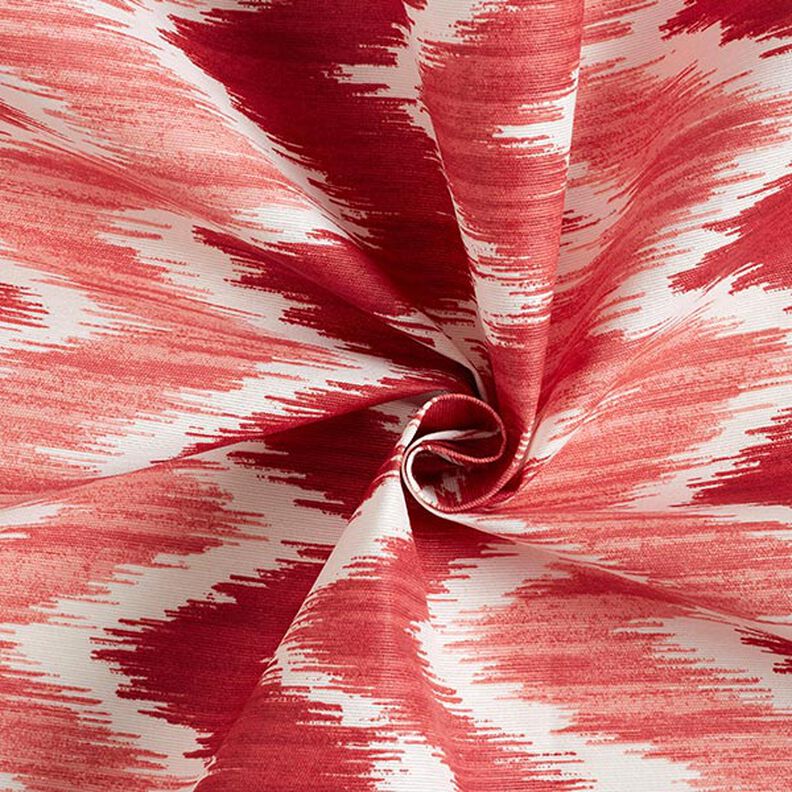 Povrstvená bavlna Ikatový vzor – červená/bílá,  image number 3