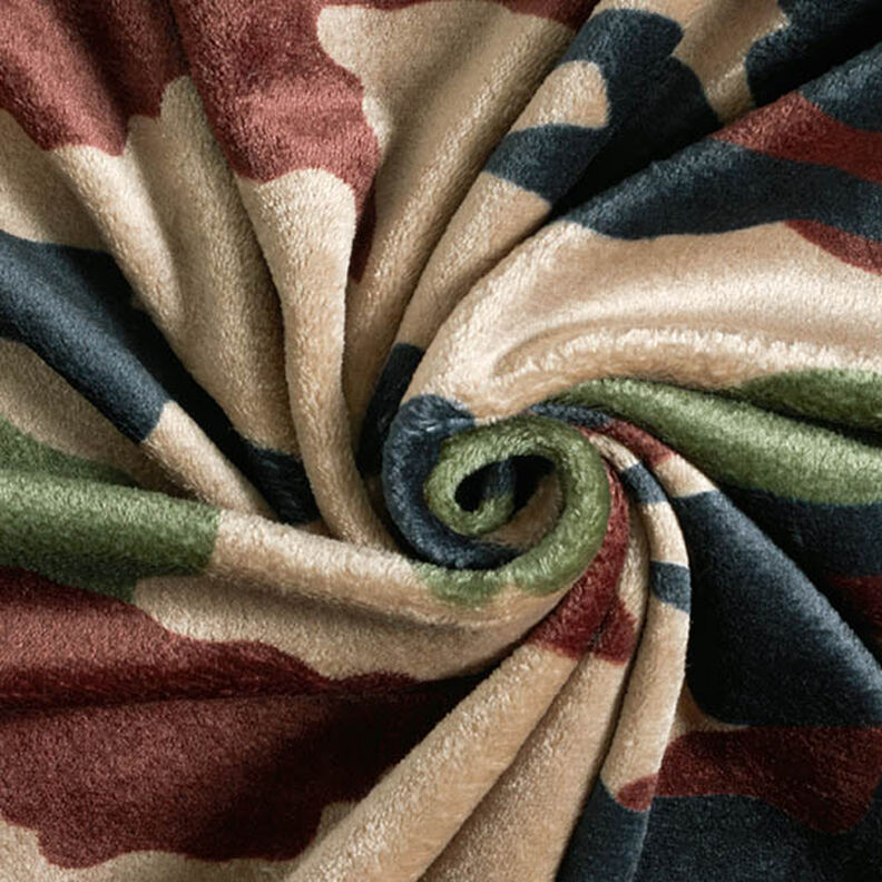 Hebký fleece Maskáčový vzor – taupe (šedohnědá)/tmavě zelená,  image number 3