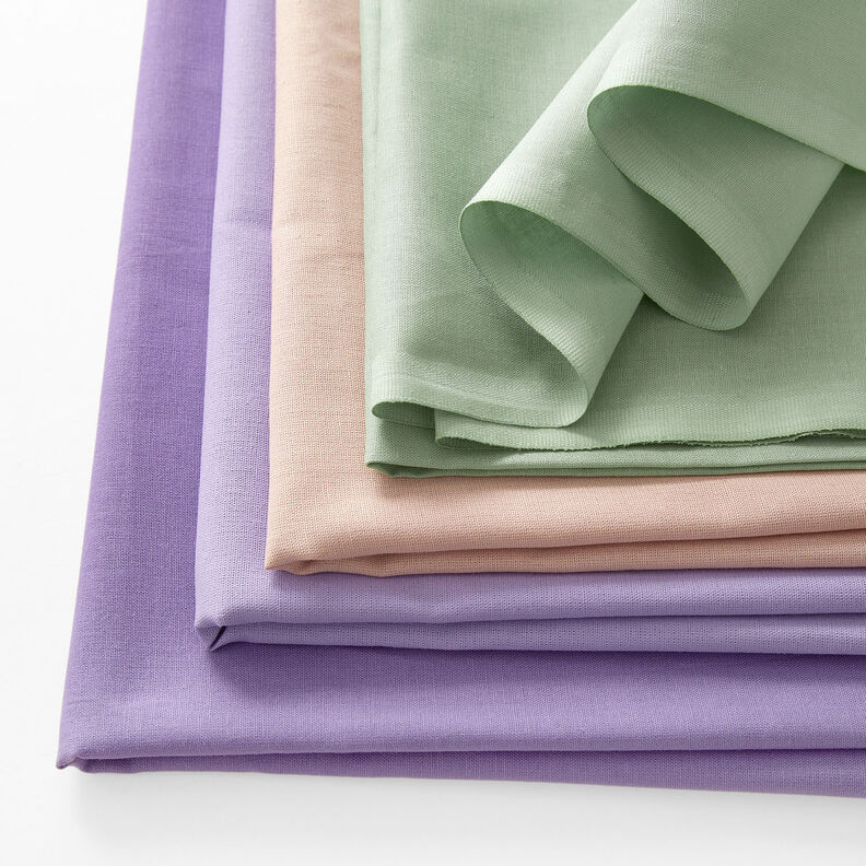 Bavlněná látka Kreton Jednobarevné provedení – šeříková, image number 4