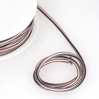 Šňůrka se čtvercovým průřezem [ 4mm ] – růžová/černá, 