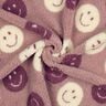 Plyš teddy Smajlíci | Poppy Fabrics – tmavě starorůžová/vlněná bílá,  thumbnail number 3