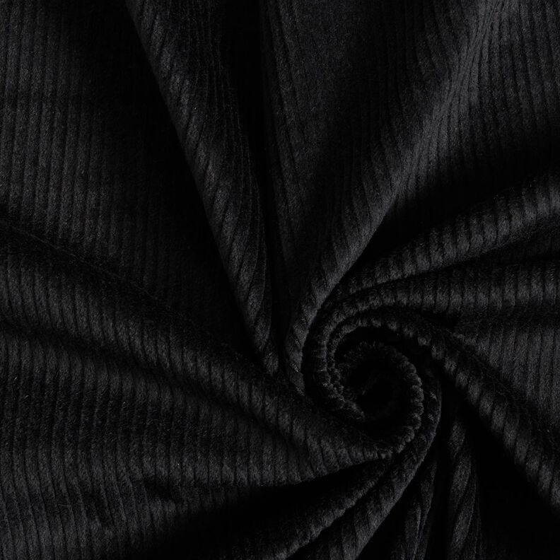 Široký strečový manšestr – černá,  image number 1