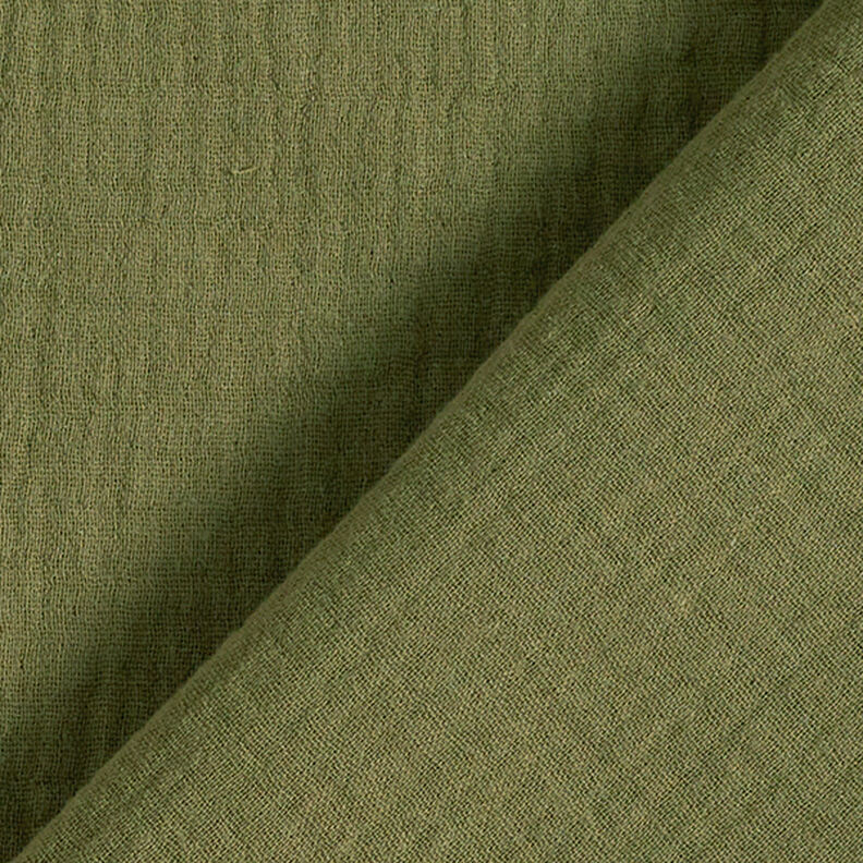 Mušelín / dvojitá mačkaná tkanina – olivová, image number 4