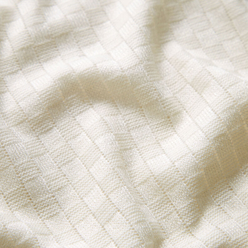 Jemný úplet s texturou – vlněná bílá,  image number 2