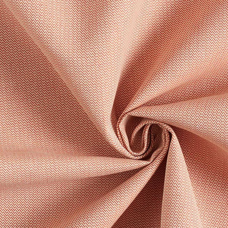 Látka pro venkovní použití Žakár Malé klikyháky – terracotta,  image number 1