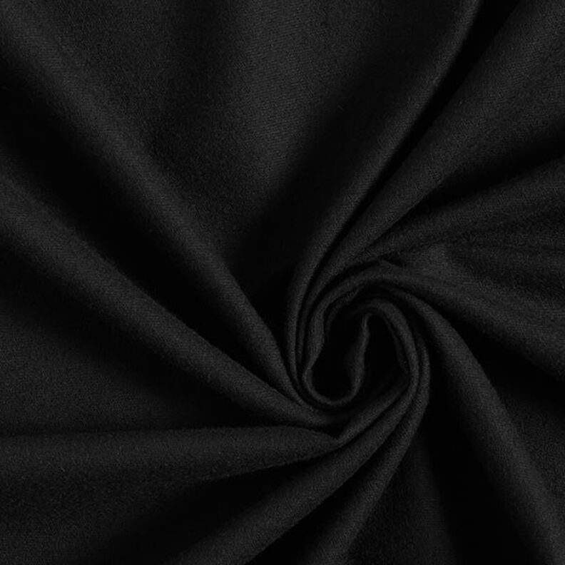 Bavlněný flanel Jednobarevné provedení – černá,  image number 1