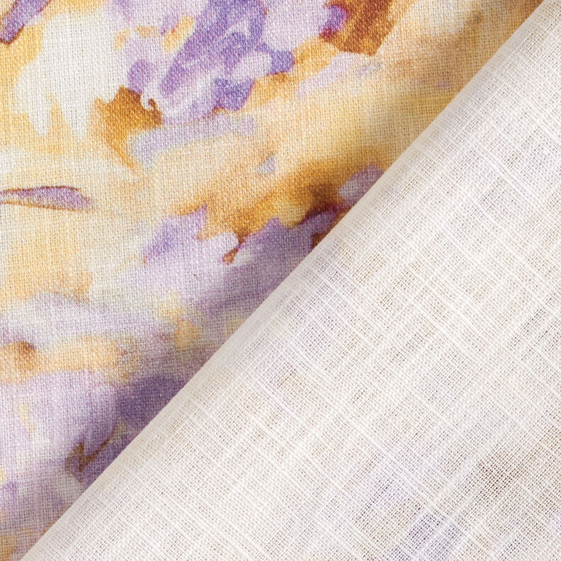Batikování směsi len-bavlna – slonová kost/šeříková,  image number 5