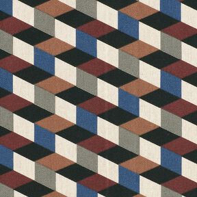 Dekoračn&iacute; l&aacute;tka Polopanama minimalistick&eacute; kostky &ndash; př&iacute;rodni/modr&aacute;, 