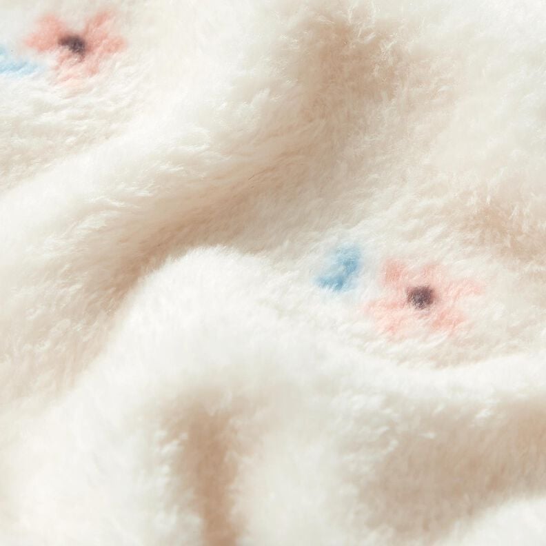 Hebký fleece Malé kytičky – světle béžová/lososová,  image number 2