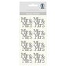 Designová nálepka Mr & Mrs [ 8 ks ] – stříbrná kovový,  thumbnail number 1