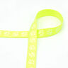 Reflexní tkaná páska Vodítko pro psa Tlapky [20 mm] – žlutá neonová,  thumbnail number 2