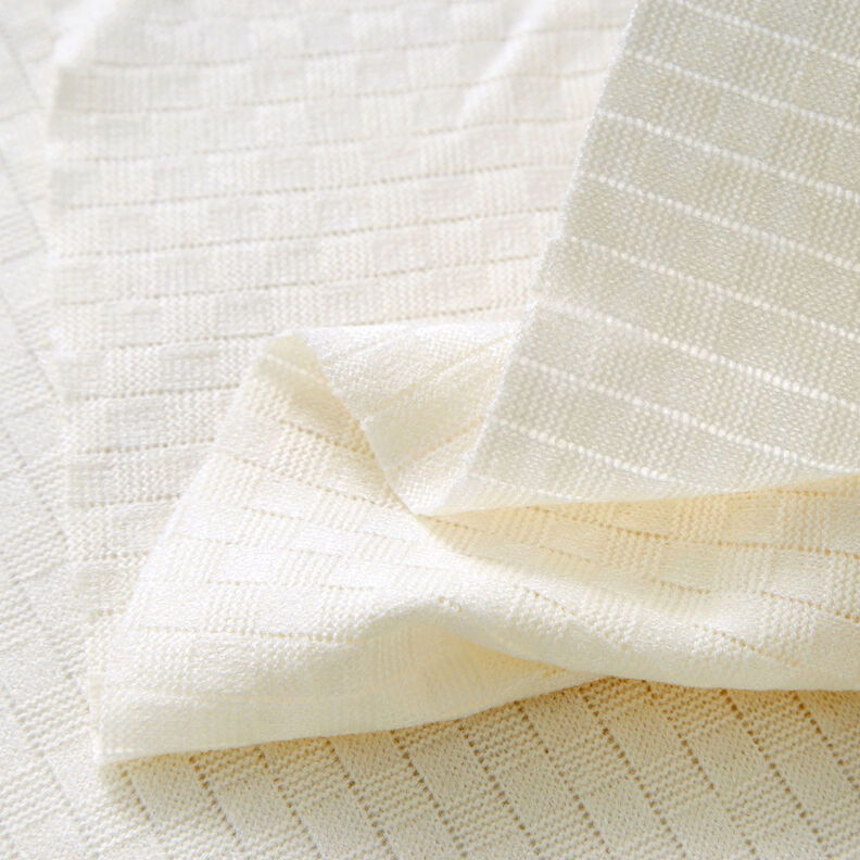 Jemný úplet s texturou – vlněná bílá,  image number 3