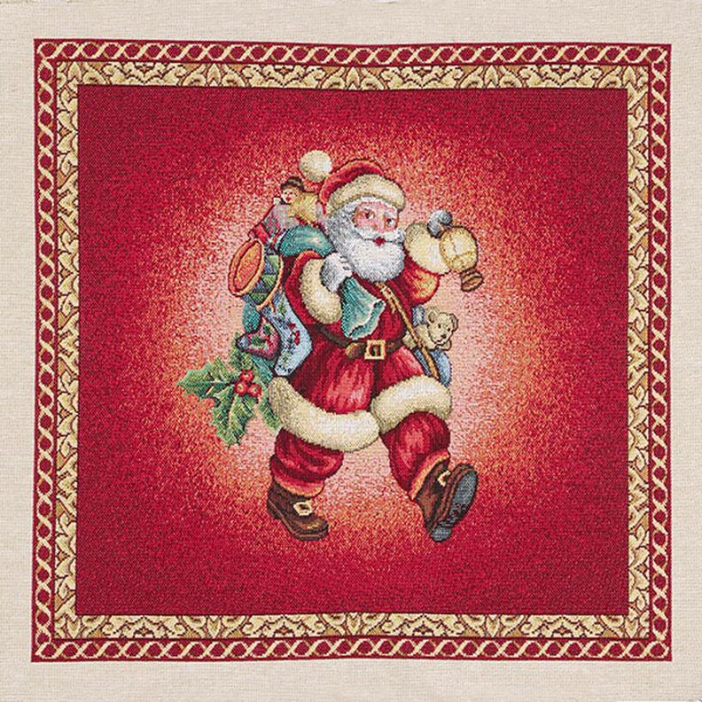 Dekorační látka kusový gobelínSanta Claus – karmínově červená,  image number 1