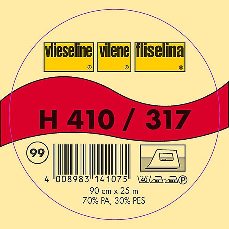 H 410 Nažehlovací vložka | Vlieseline – antracitová,  image number 2