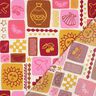 Bavlněný popelín Patchwork | Poppy Fabrics – kremová/tmavě červená,  thumbnail number 4