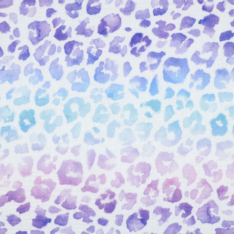 Mušelín / dvojitá mačkaná tkanina Barevný přechod leopardího vzoru digitální potisk | Poppy Fabrics, image number 1