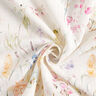 Směs len-bavlna akvarelové květiny – bílá,  thumbnail number 4